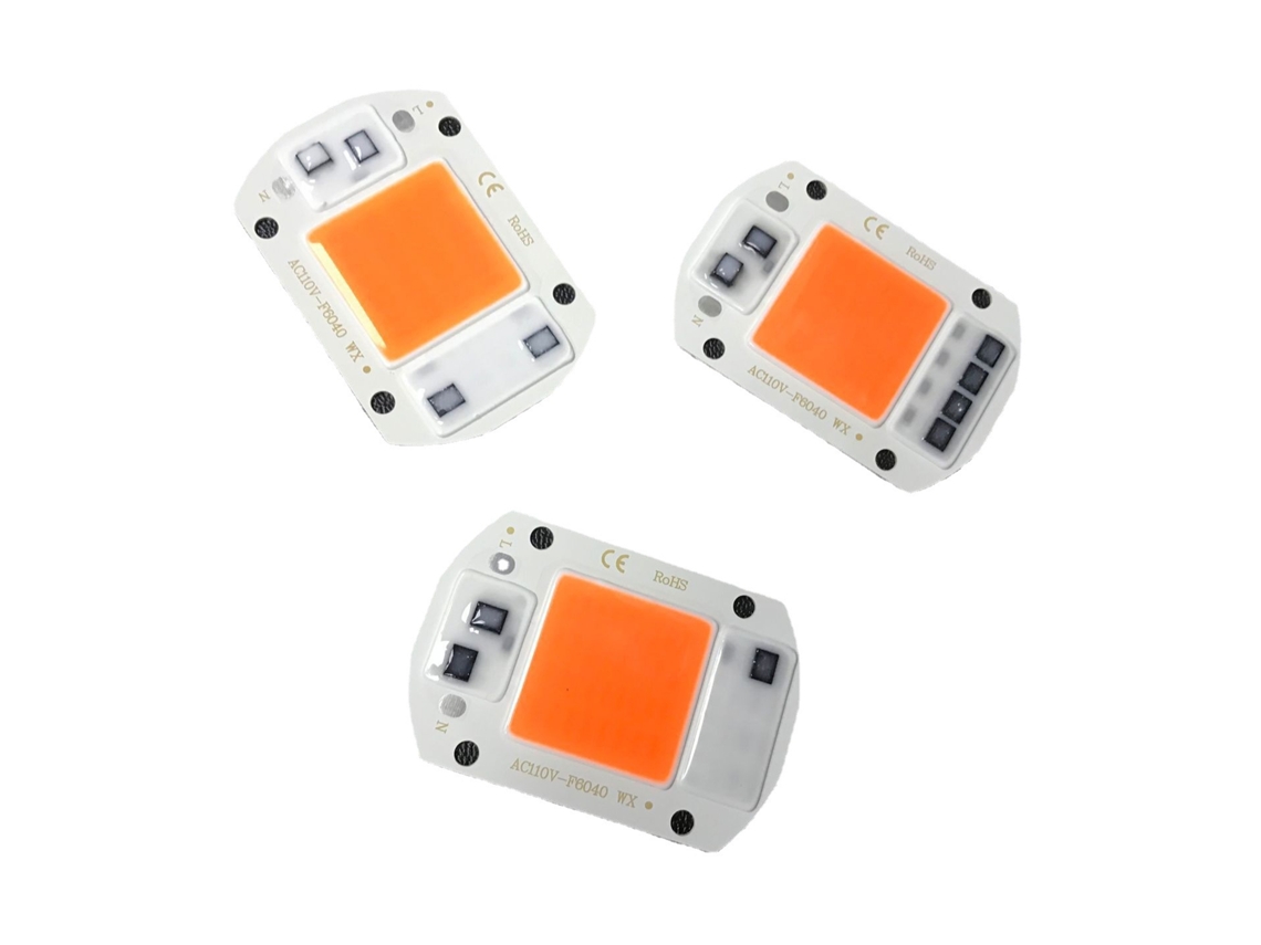 2 Unidades De Chips Led Smd Cob De Alta Potencia De 20w/30w/50w Ac220v Para Iluminación Diy