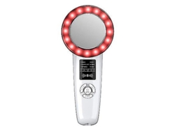 Máquina de cavitación Máquina ultrasónica para tensar la piel Vibrador Ems Masajeador portátil con luz LED roja y azul YIZHOOD