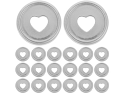 Besportble Discos De Encuadernación De Plástico Plateado Con Forma De Corazón De Amosfun Y Oficina Y Escola...