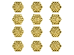 12 Cajas Hexagonales De Plástico Dorado Para Dulces, Ideales Para Bodas, Despedidas De Soltera, Fiestas De Compromiso Y Para Guardar Regalos.
