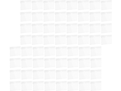 Paquete de 100 etiquetas reutilizables de plástico transparente, 8x4 cm, para estantes metálicos. SFUSHOS