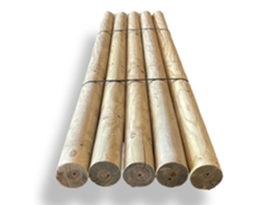 Pack de 5 Postes Redondos de Pino Tratado 80x2000 Mm Maderterraneo