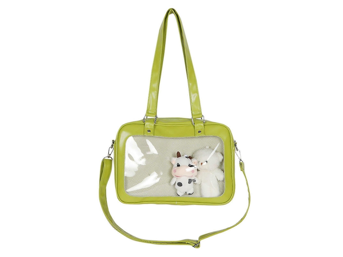 Bolso bandolera de piel sintética para estudiantes universitarios, bolso de hombro, regalo de cumpleaños, verde Lalamoli