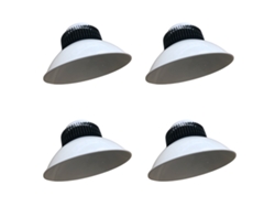 Pack de 4 Campanas LED IndustrialWhite 200W 20.000 Lúmenes, Blanco Frío 6000K SMD3030 para Uso en Interior IP20