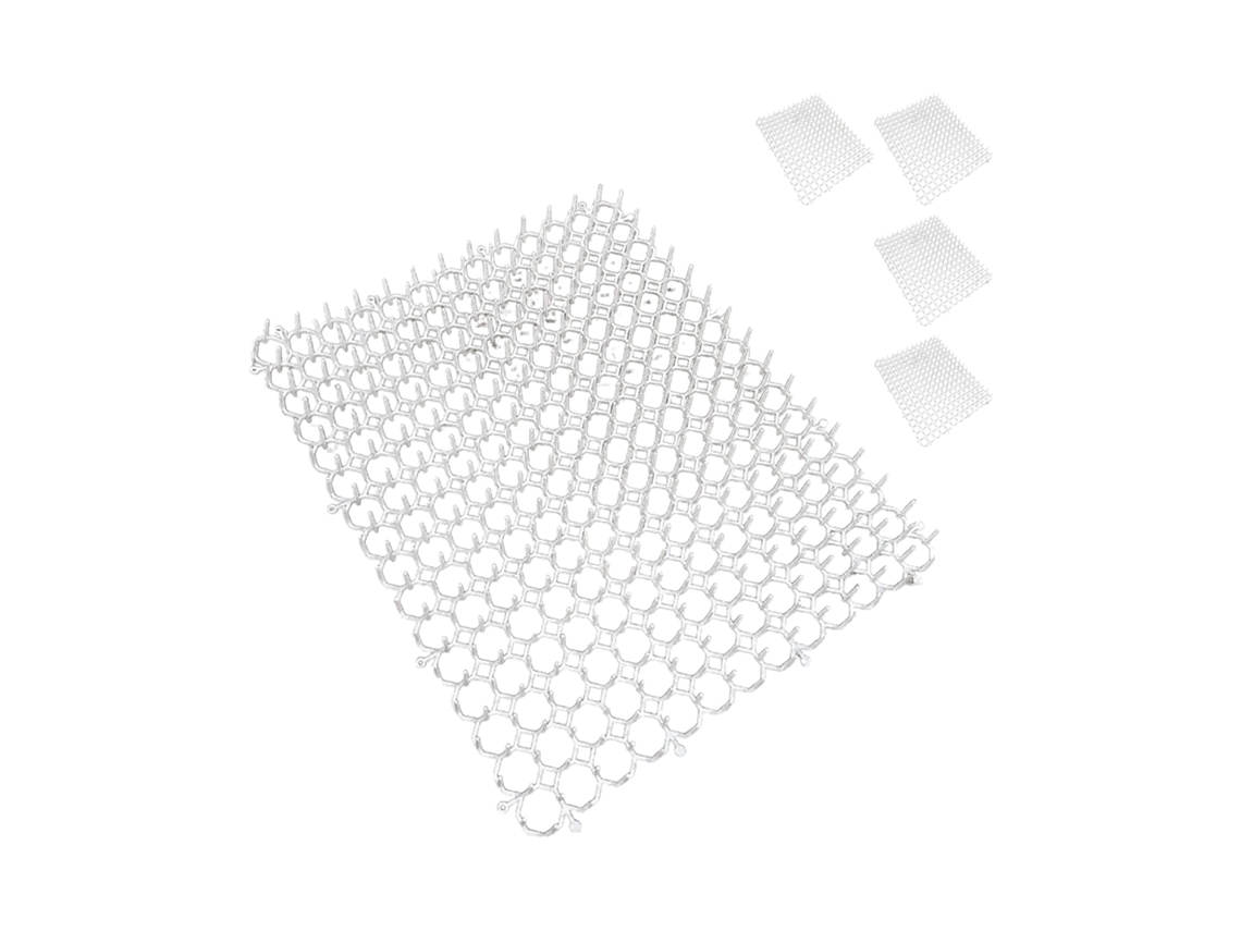 Relaxdays Rejilla De Espinas, Set De 5, Repelente De Martas Y Gatos, Protección Para Plantas, Plástico, Blanco