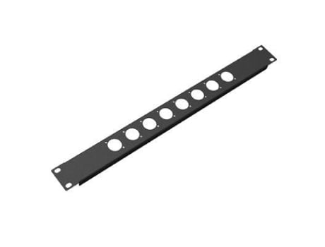 Panel Rack 1U Perforado Para 8 X Xlr O Speakon