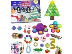 Calendario de cuenta regresiva para Navidad (24 días de sorpresas y juguetes de burbujas)