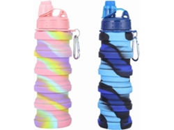 Botella De Agua Plegable De Silicona Ideal Para Deportes Rosewell (paquete Con 2)