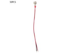50 Piezas Indicador Led De Aviso Metal Ip65 Bem-8c 8mm Vermelho 12v Para Modificación De Carro