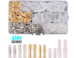 RNEMITERY Kit 400 Piezas Conectores Bullet 3,9mm Macho y Hembra en Bronce con Cubierta Aislante para Motocicleta Coche Camión Scooter Barco e Instrumentos Eléct