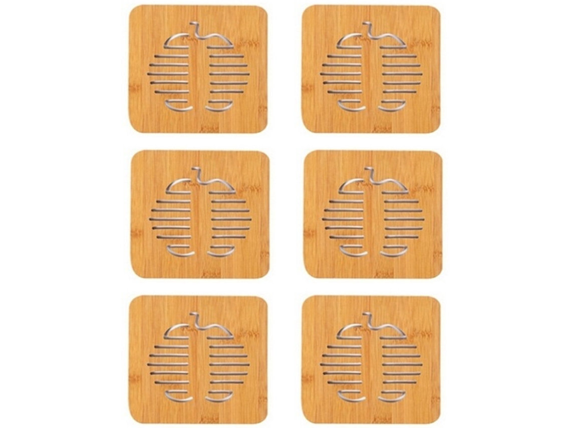 Almohadilla Térmica de Bambú y Madera para Platos, Cuencos, Mesas y Sartenes NEVEANCE