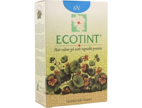 Tinte de Cabello ECOTINT Rubio Oscuro 6N (130 ml)