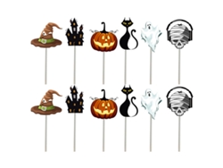 48 Piezas de Decoración para Cupcakes de Halloween - Adorno para Fiestas Infantiles NEVEANCE