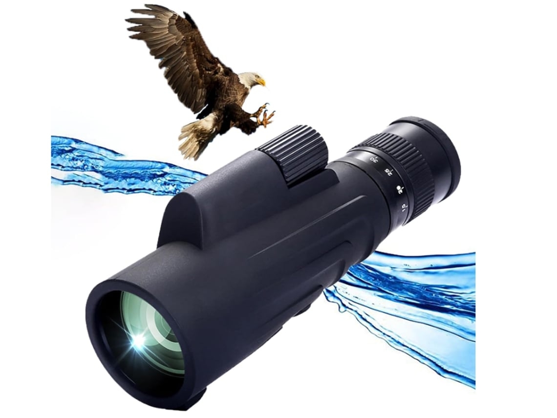 Monoculares 10x30x50 con zoom, impermeables, transparentes, visión en condiciones de poca luz, telescopio portátil para adultos con adaptador para teléfono inteligente y trípode Gusshious
