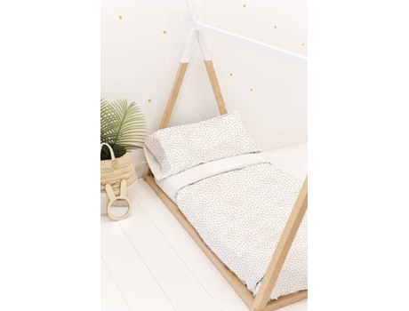 Colcha Infantil y Funda de Almohada SOKIOS (160 x 270 - Poliéster - Blanco)