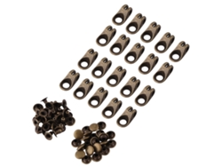 20 ganchos de bronce para cuerda para reparar botas, escalada, acampada y senderismo.