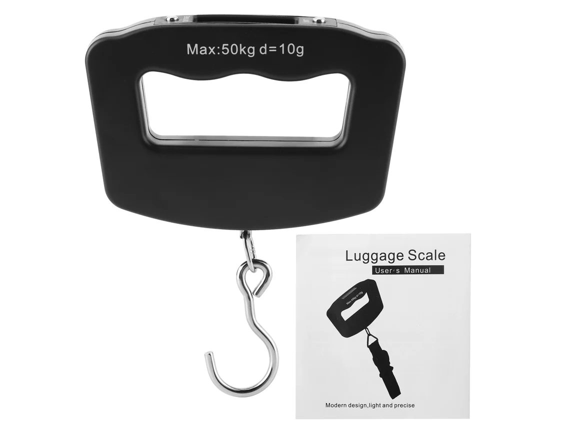 MEOIRUERY Báscula Portátil Electrónica Colgante para Equipaje y Maleta hasta 50kg/10kg