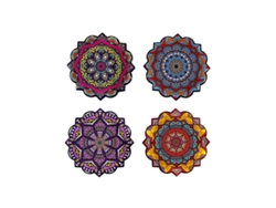 Portavaso DKD HOME DECOR (4 Unidades - 10,8x10,8x0,7cm)