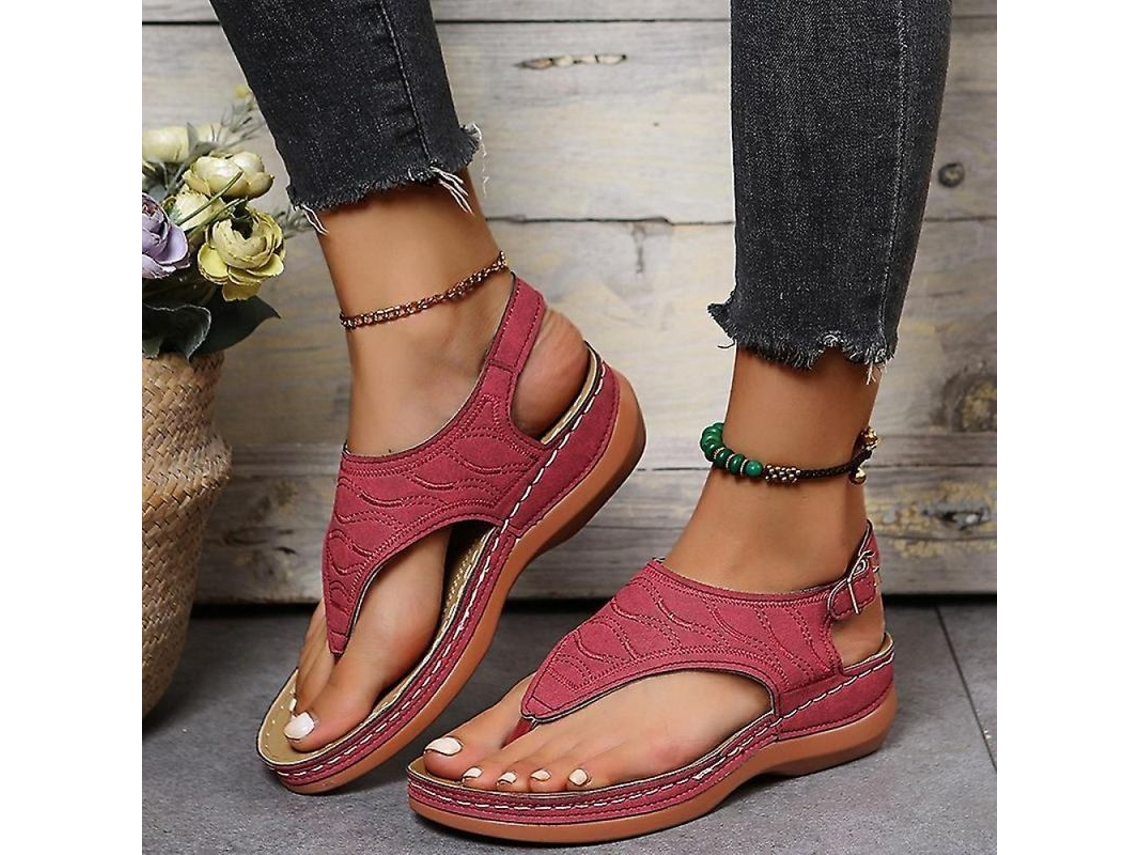 Sandalias Ortopédicas Cómodas Para Mujer Con Soporte Para Las Articulaciones Y Suela Antideslizante.