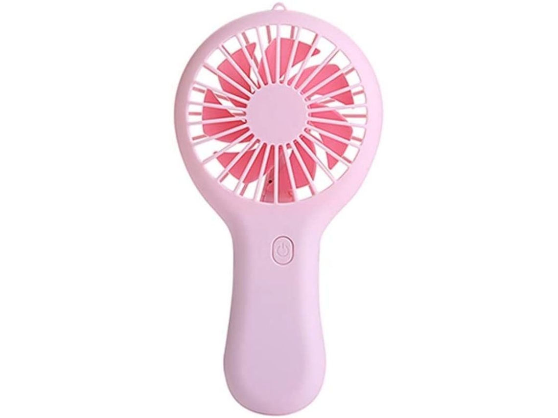 Mini Ventilador Portátil Recargable Por Usb Con 3 Niveles De Viento - Rosa - Escritorio Para Dormitorio De Estudiantes