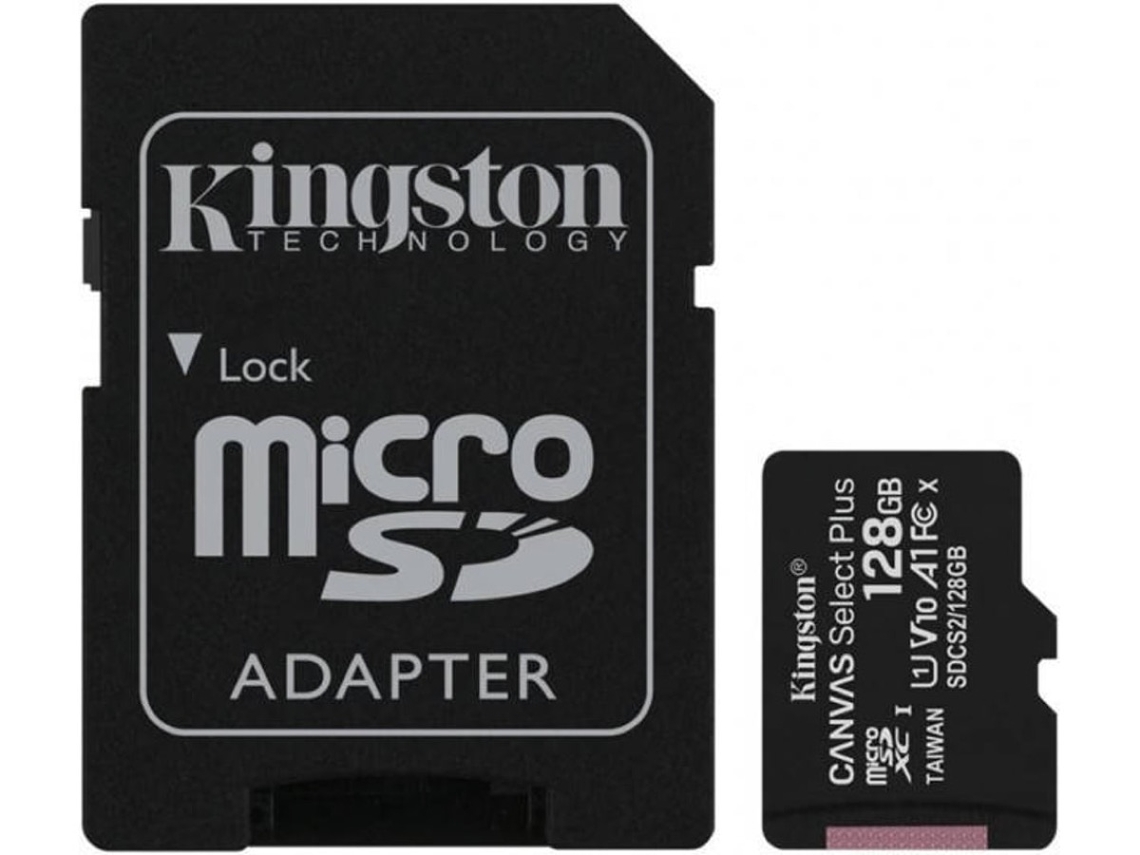 Tarjeta de Memoria MicroSDXC KINGSTON Canvas Select Plus (128 GB)