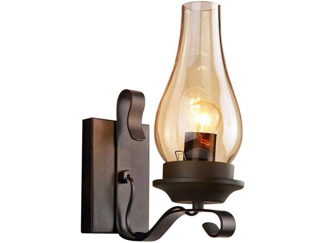 Lámpara de pared antigua, estilo industrial vintage con base E27 para un auténtico toque retro en tu interior.