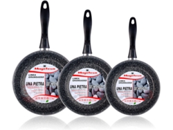 Set Juego 3 Sartenes MAGEFESA 20-24-28 cm, Inducción