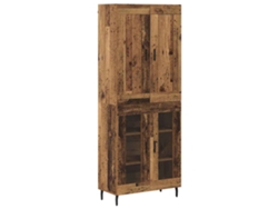 Maison Exclusive - Aparador Alto 2 Pcs Madera Vieja Madera De Ingeniería