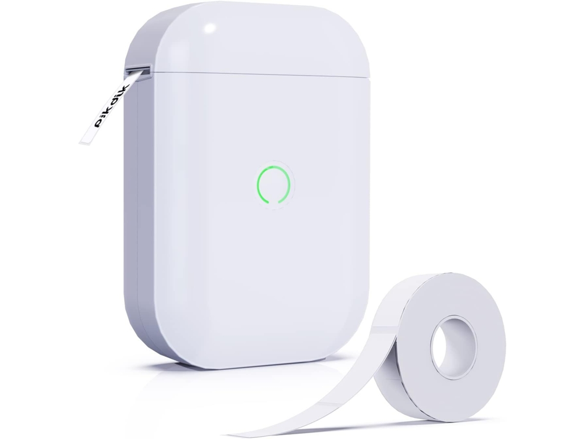 Impresora térmica, mini impresora de etiquetas Bluetooth con 1 rollo de papel de etiquetas blanco Cuich