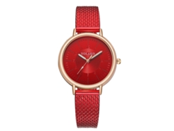 Reloj De Pulsera De Cuarzo Informal Para Mujer Yolako Con Esfera Redonda Sencilla, Color Rojo.