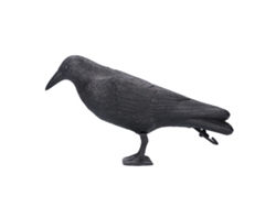 Estátua Plástica De Cuervo Simulada Cebo Para Caza Herramienta Decoración Jardín Exterior