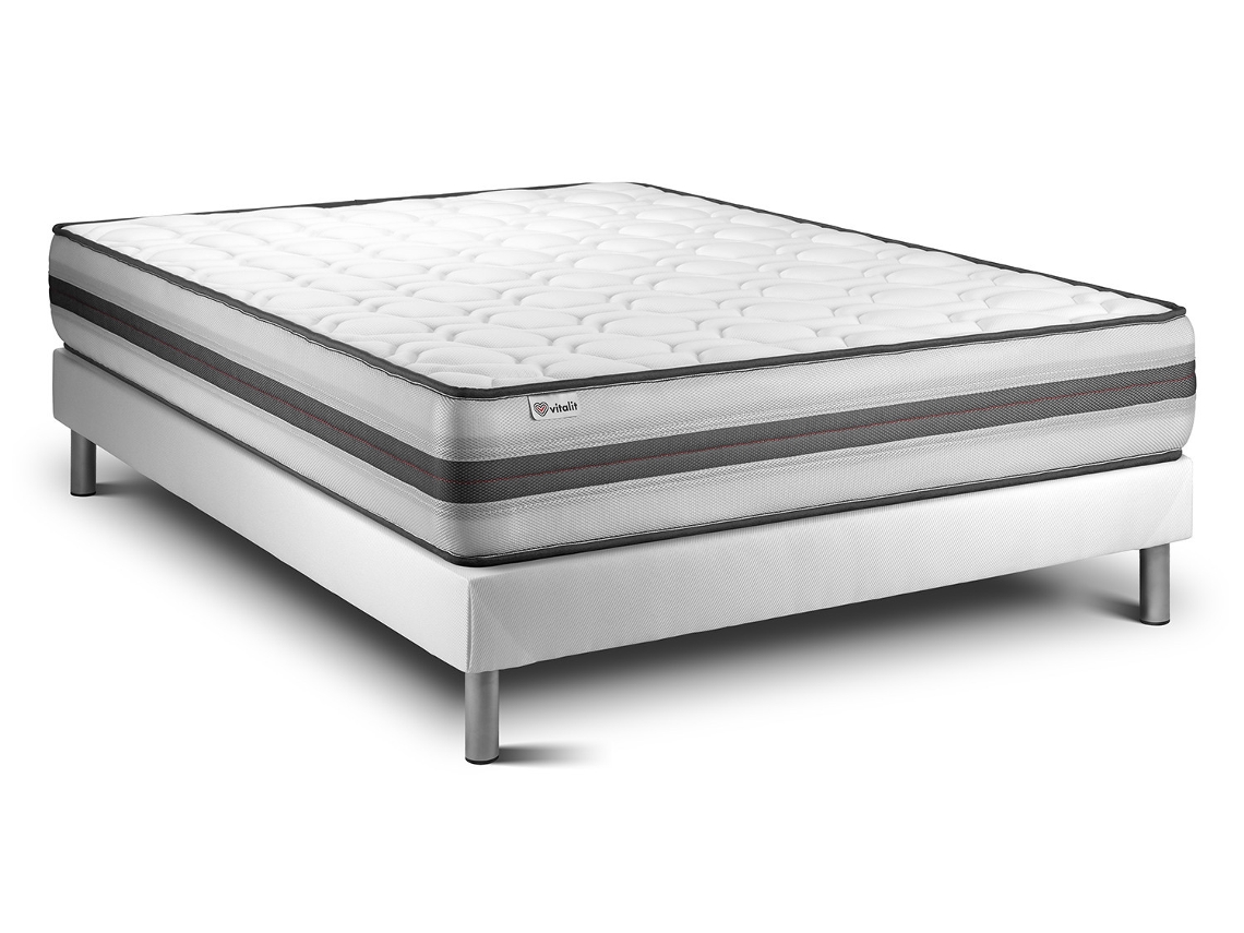 Set Somier Vital Power Recuperador 160 X 220 Cm Blanco