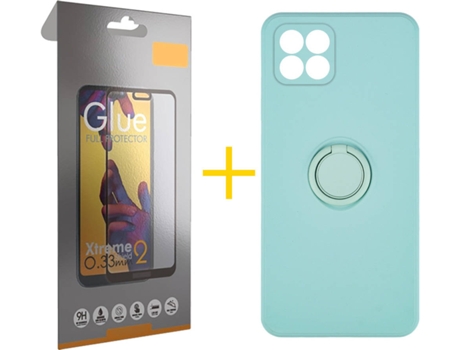 Carcasa + Protector de Pantalla para Huawei P40 Lite SKYHE Verde Agua