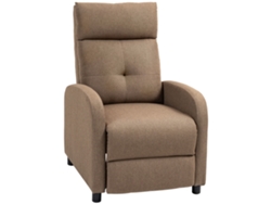 Sillón Reclinable Manual De 155° Y 150 Kg, Color Marrón.