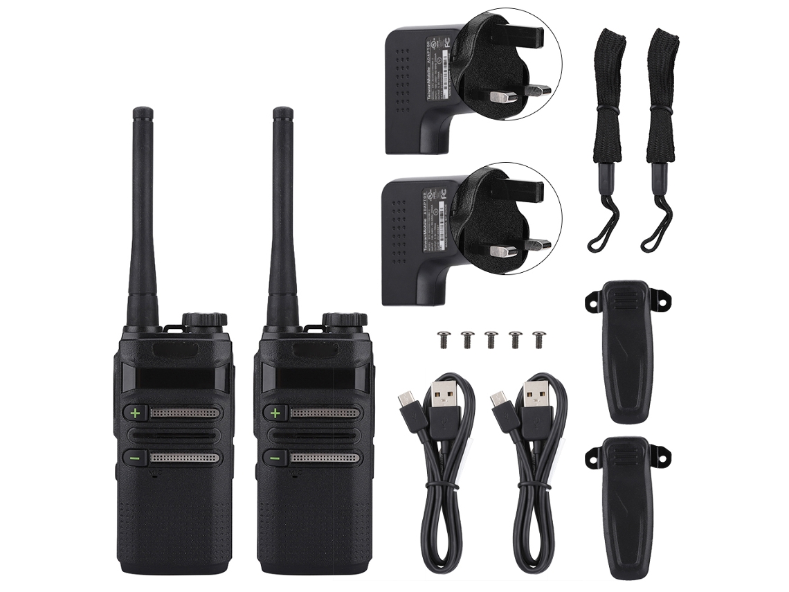 Radio portátil bidireccional de 3 W y 16 canales UHF 400-470 MHz