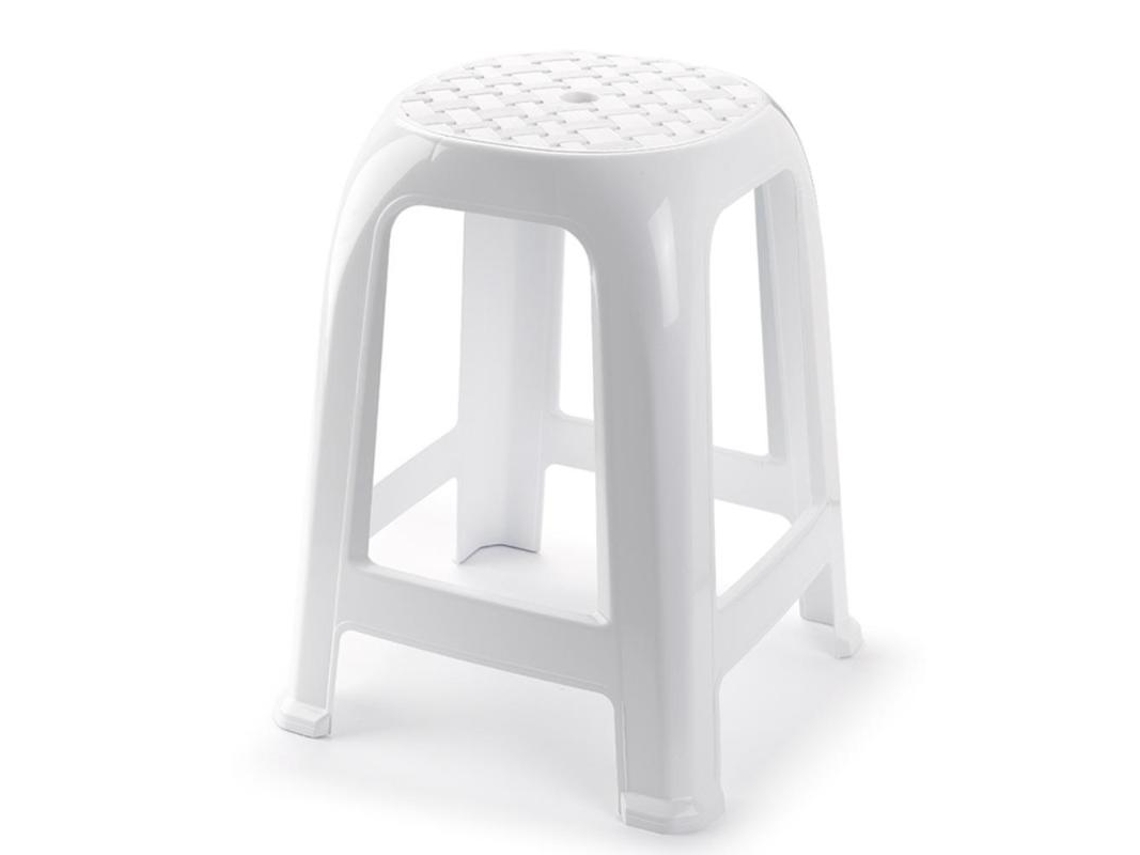 Taburete 37x37x46,5 cm blanco