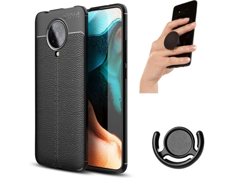 Carcasa, Soporte y Popsocket Xiaomi Poco F2 PRO Rugged Leather Negro