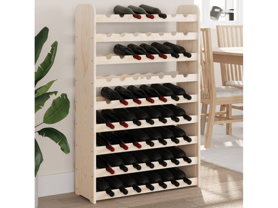 Bodega de vinos de madera maciza de pino de 72,5 x 25 x 111,5 cm, DKD HOME DECOR