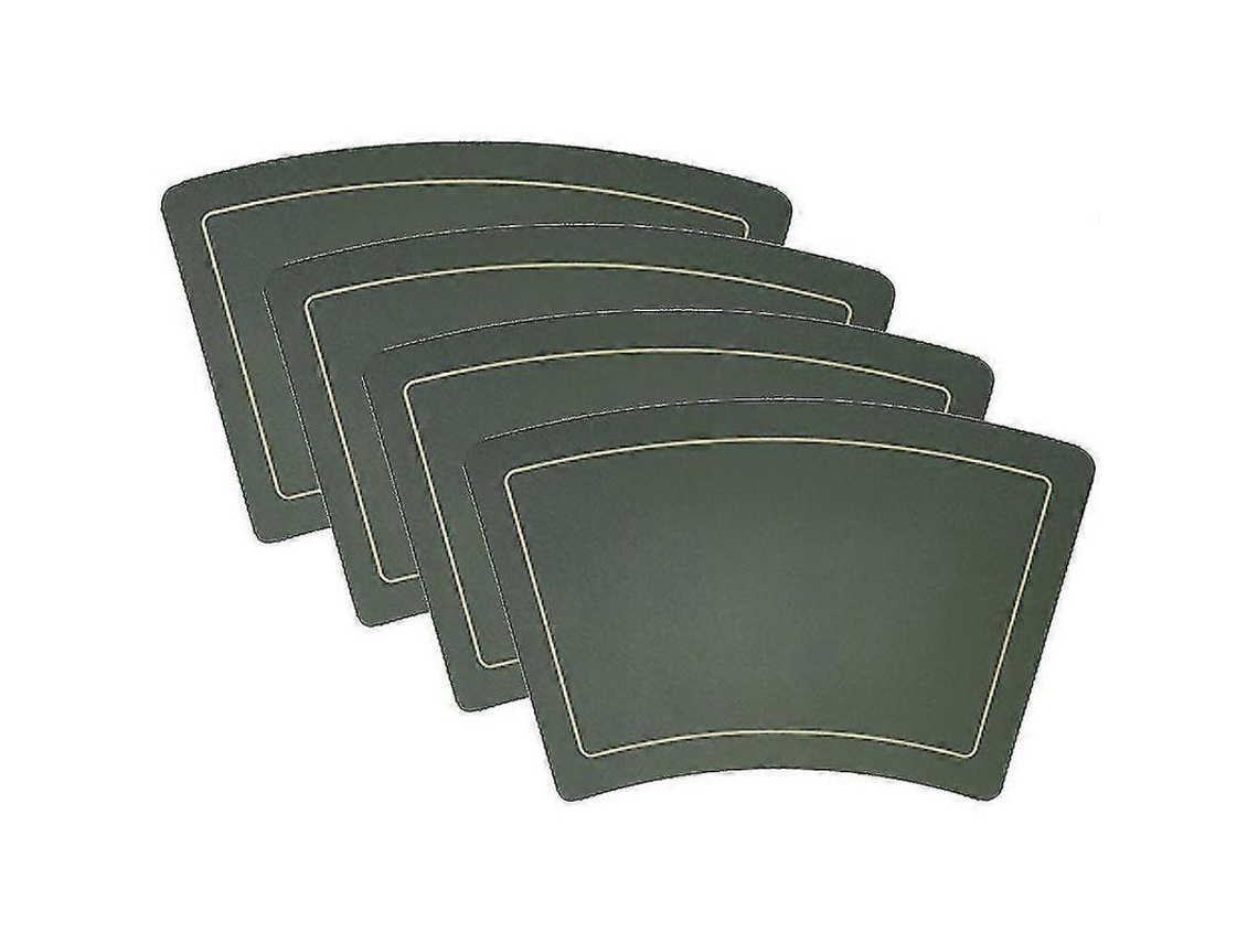 2026-4 Tapetes De Cuña Para Mesa Redonda Impermeables De Cuero Pu Resistente A Manchas Para Navidad