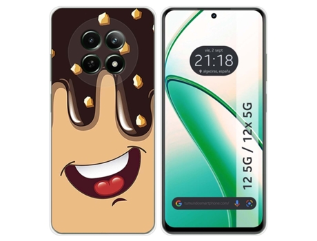 Funda Diseño Helado Chocolate para Realme 12 5G 12X 5G TUMUNDOSMARTPHONE Silicona Multicolor