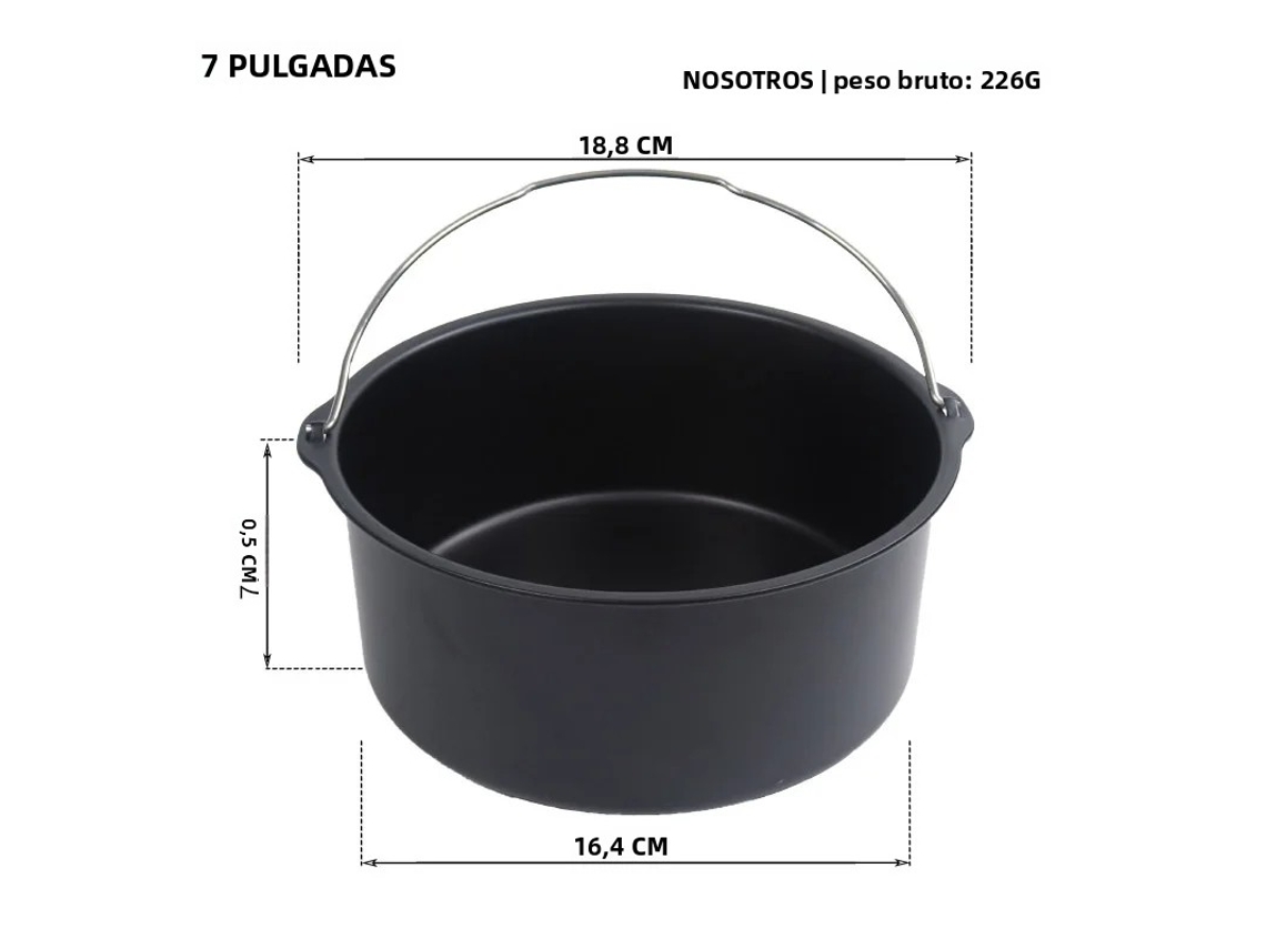 Molde redondo antideslizante para hornear, 18 cm (7 pulgadas), accesorio de cocina, ideal para bares.