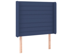 Cabecero VIDAXL Azul Tela (83x16x118/128 cm)
