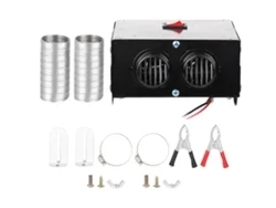 HYMNORA Aquecedor de carro de 500 W totalmente automático, purificador de ar portátil e silencioso, aquecedor, descongelador e desembaçador