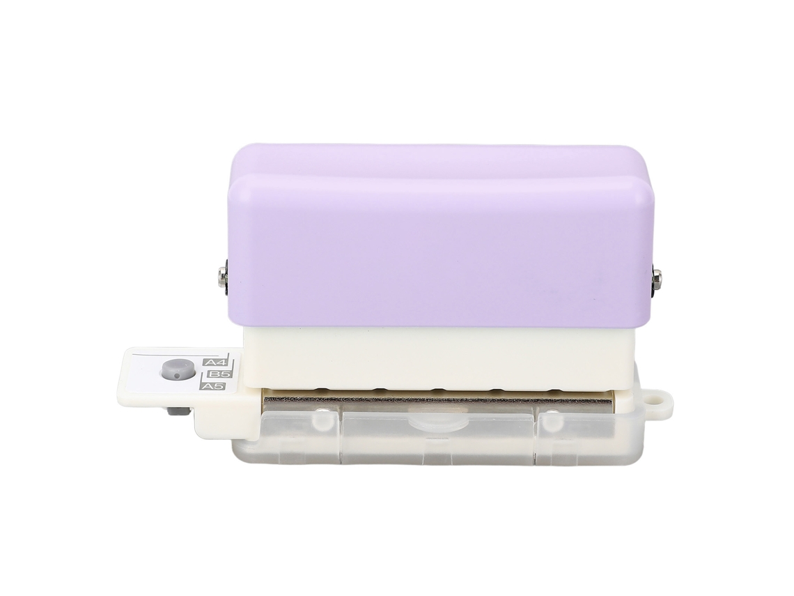 Perforadora De 6 Agujeros Portátil Con Capacidad Para 2 Hojas, Para Papel De Hojas Sueltas A5 B5 A4, Herramienta Estudiantil Violeta