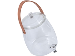 Dispensador De Bebidas Con Grifo Galvanizado Y Asa De Cuero Para Servicio De Fiestas, Jarra De Agua.