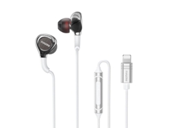 Auriculares Remax Lightning 1.2M Rm-655Is con cable plateado