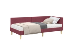 Maison Exclusive - Estructura De Cama Esquina Con Colchón Otro 2 Pcs Gris Tela