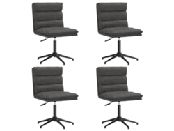 Maison Exclusive - Sillas De Comedor 4 Unidades Cuero Sintético Negro