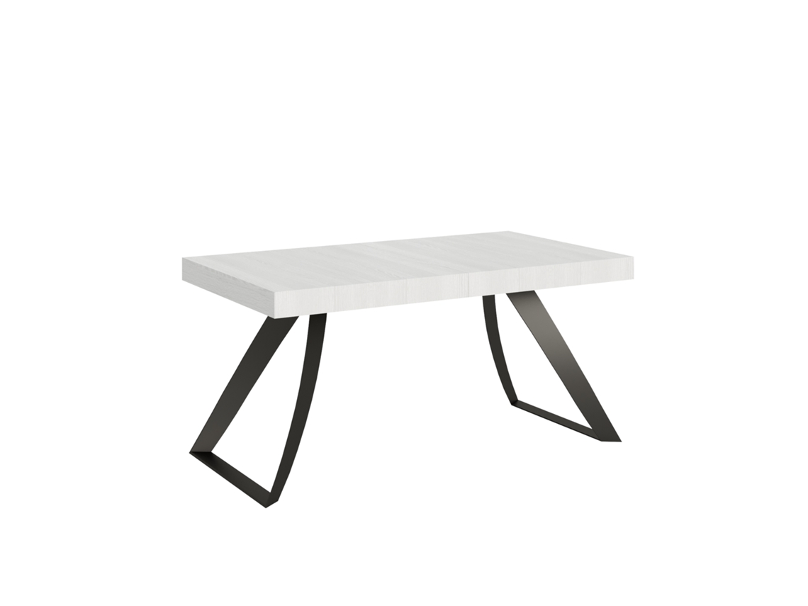 Mesa de Comedor ITAMOBY Proxy (90x160/264 - Paneles de Melamina - Fresno Blanco)
