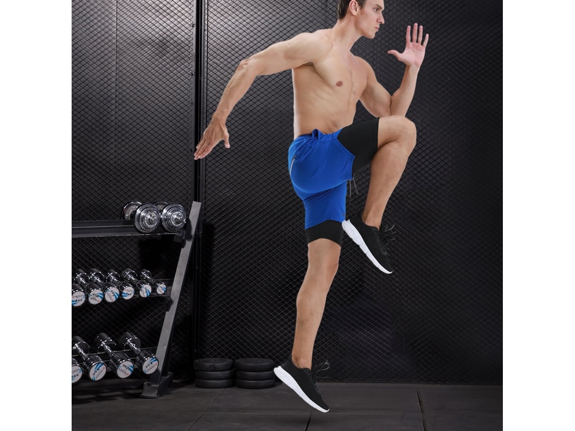2026rebe-pantalones Cortos De Running Para Hombre 2 En 1 Con Loop De Toalla Secado Rápido Con Bolsillos Para Gimnasio Y Entrenamiento